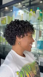 Curly Pixie Cut with Thick Hair